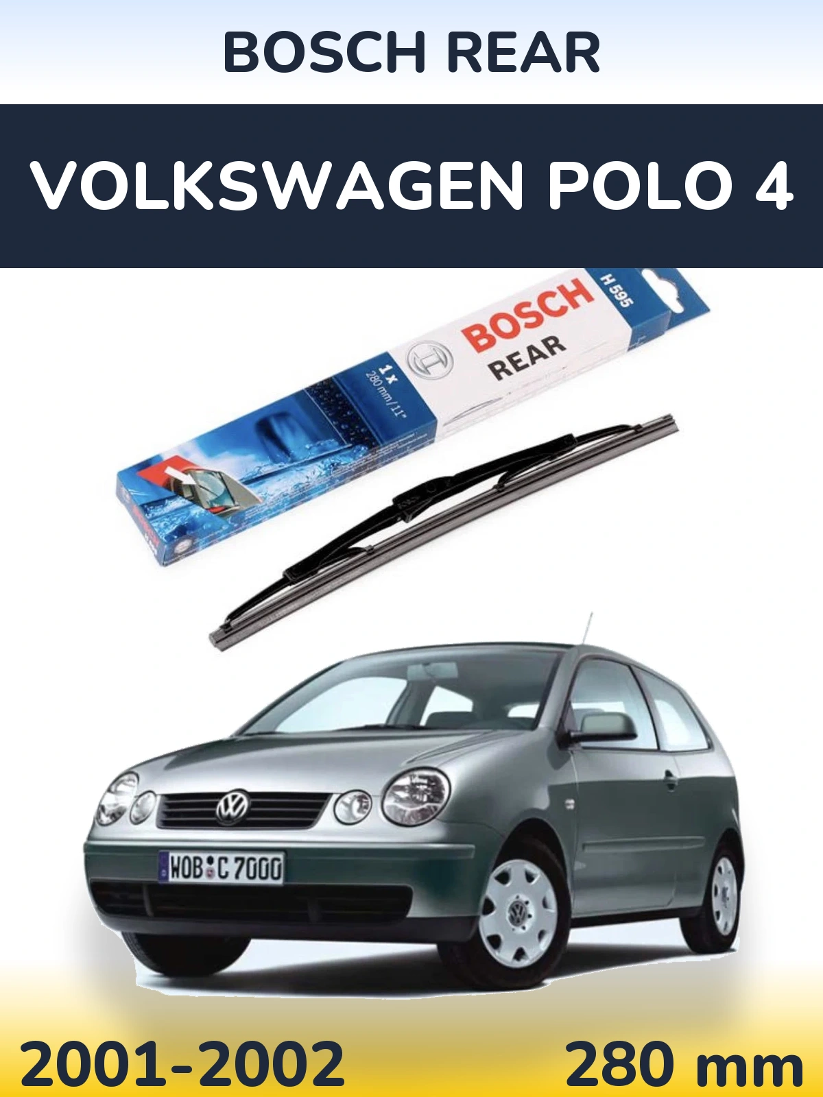 Tylna wycieraczka BOSCH Rear 280 mm do Volkswagen Polo 4 2001-2002
