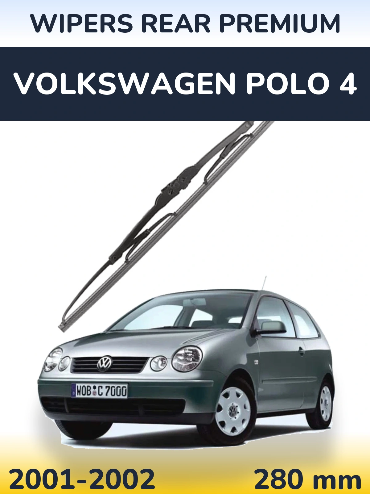 Задний дворник WIPERS REAR PREMIUM 280 мм для Volkswagen Polo 4 2001-2002