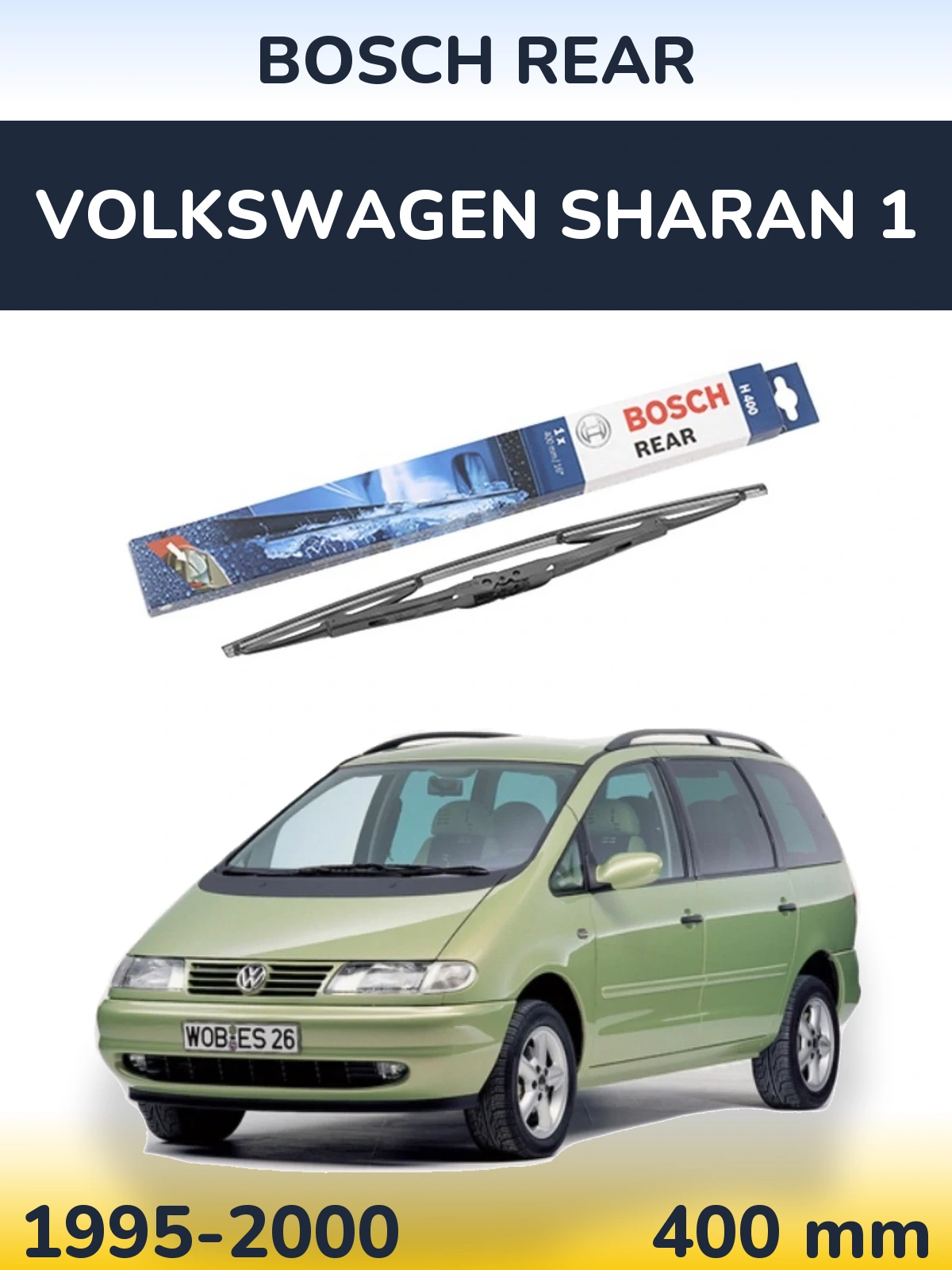 Tylna wycieraczka BOSCH Rear 400 mm do Volkswagen Sharan 1 1995-2000