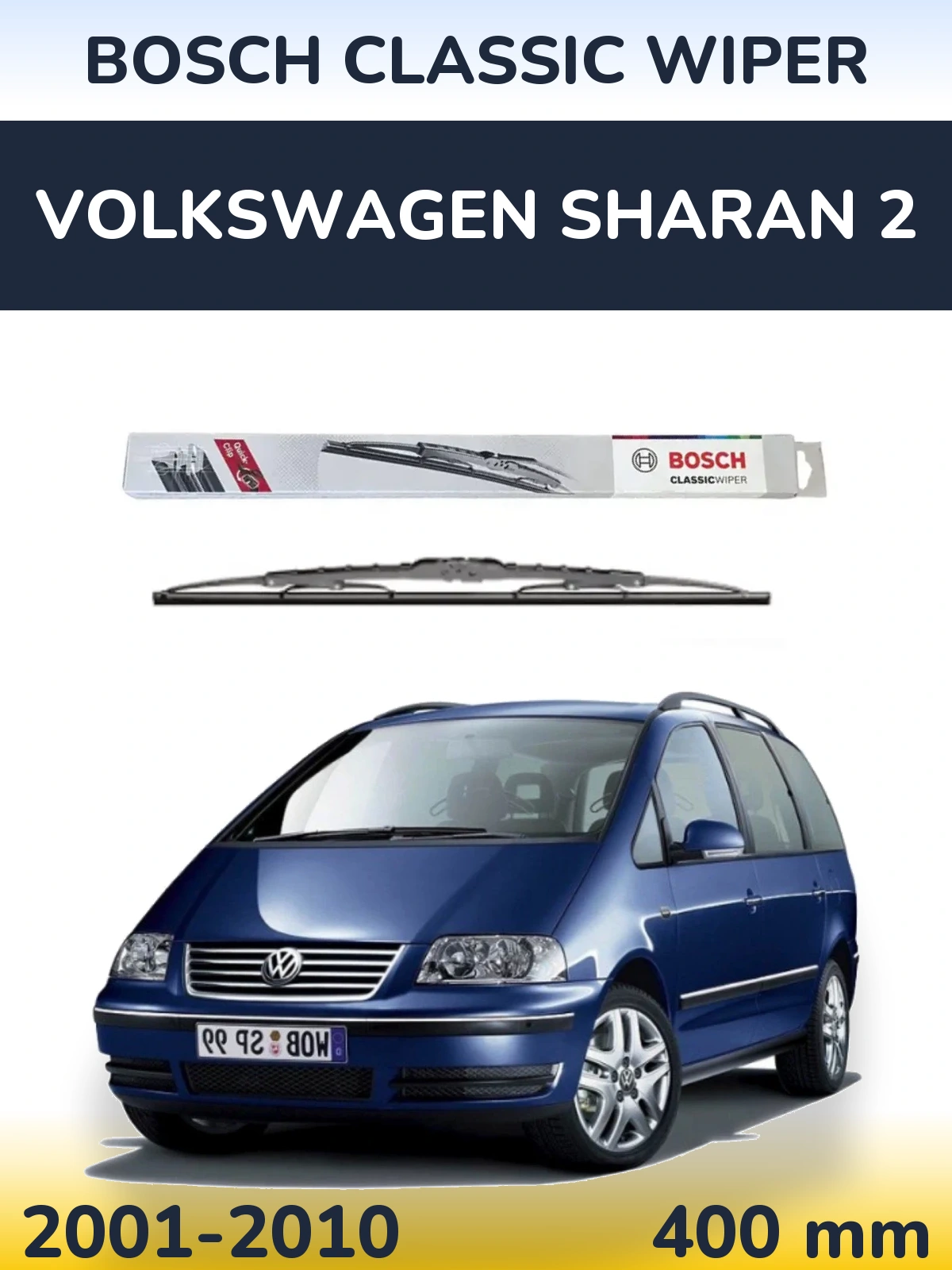 Tylna wycieraczka BOSCH Classic Wiper 400 mm do Volkswagen Sharan 2 2001-2010