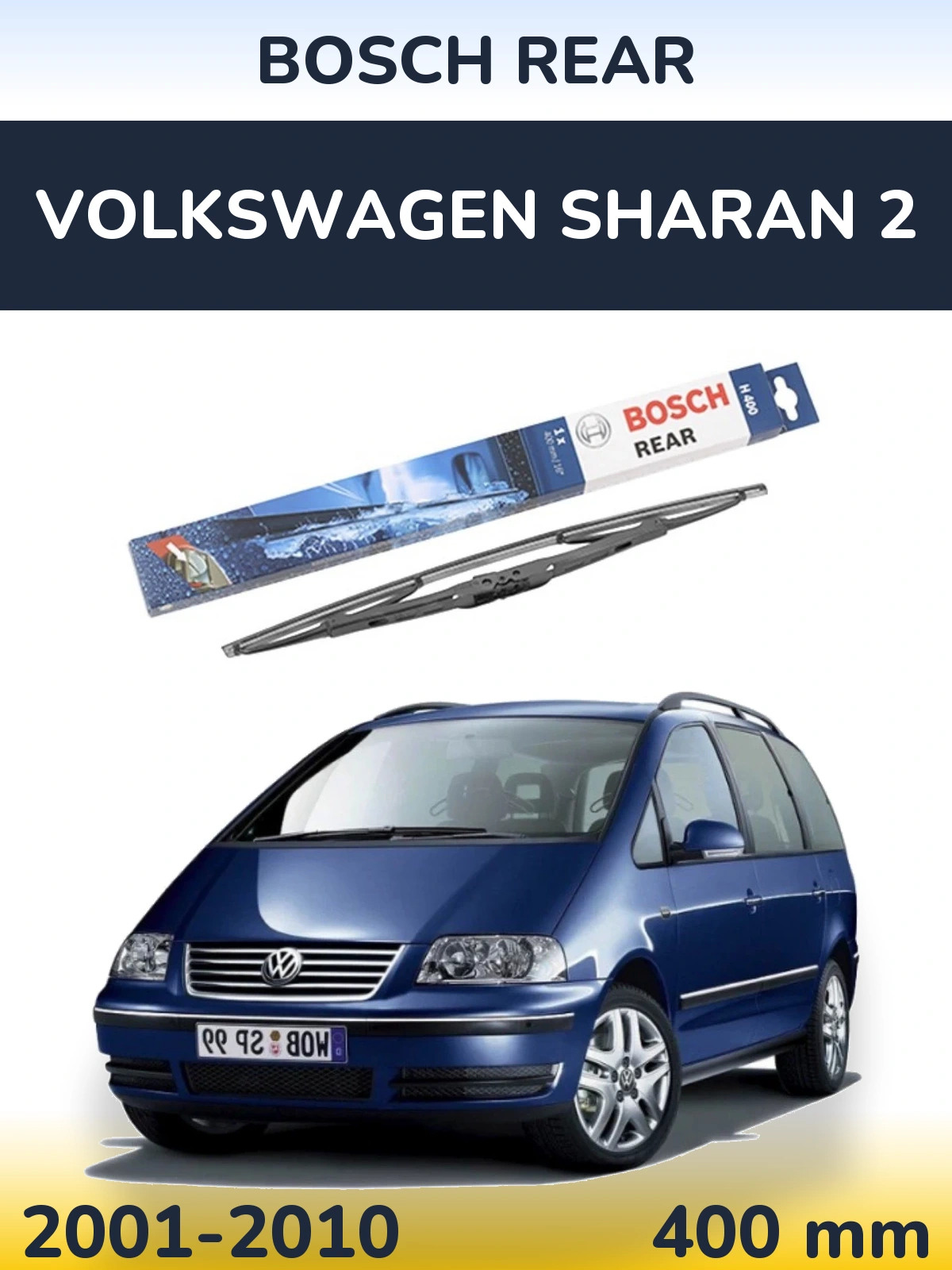 Tylna wycieraczka BOSCH Rear 400 mm do Volkswagen Sharan 2 2001-2010