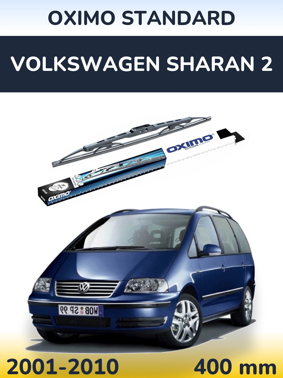 Tylna wycieraczka Oximo Standard 400 mm do Volkswagen Sharan 2 2001-2010