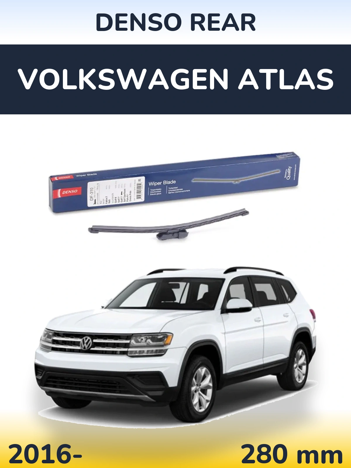 Tylna wycieraczka Denso Rear 280 mm do Volkswagen Atlas 2016-2026