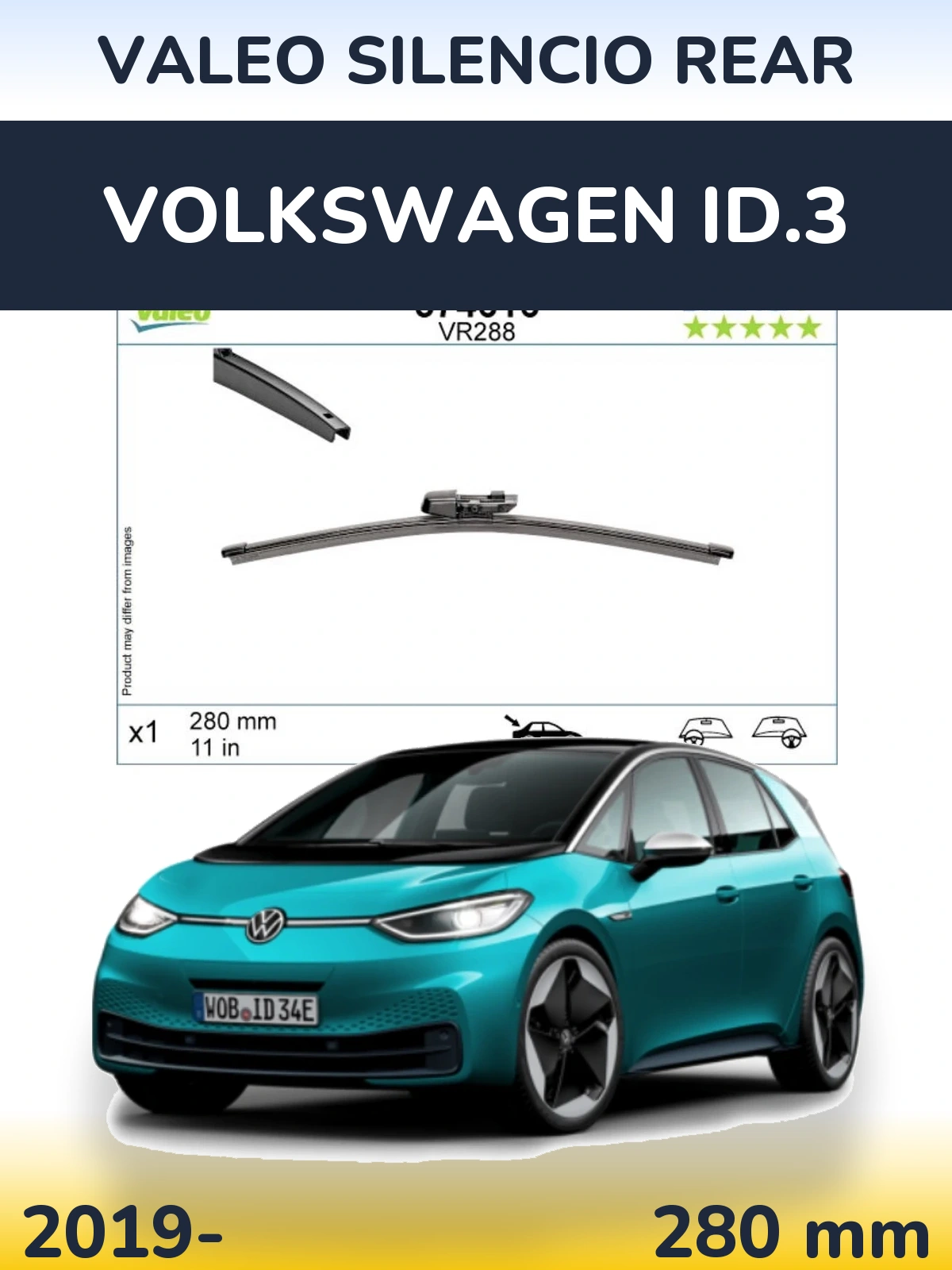 Tylna wycieraczka Valeo Silencio Rear 280 mm do Volkswagen ID.3 2019-2026
