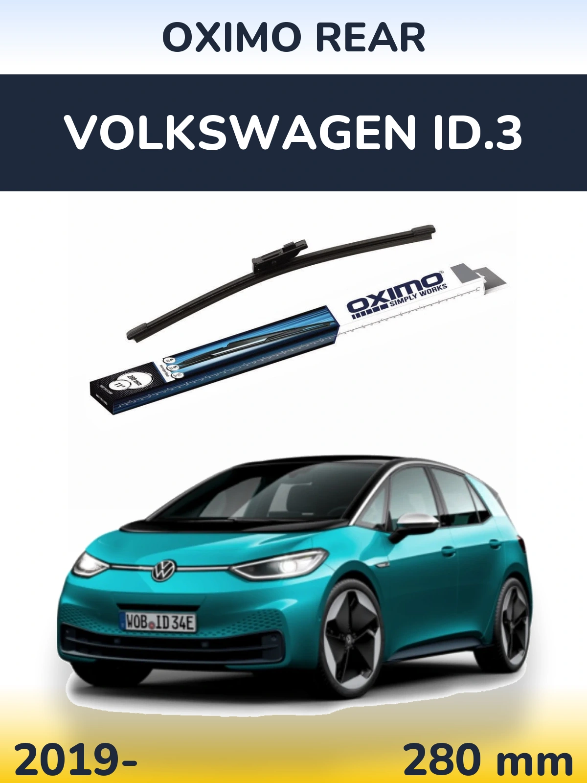 Rear wiper blade Oximo Rear 280 mm for Volkswagen ID.3 2019-2026