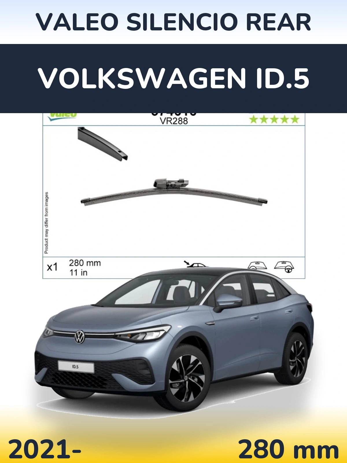 Задня щітка Valeo Silencio Rear 280 мм для Volkswagen ID.5 2021-2026