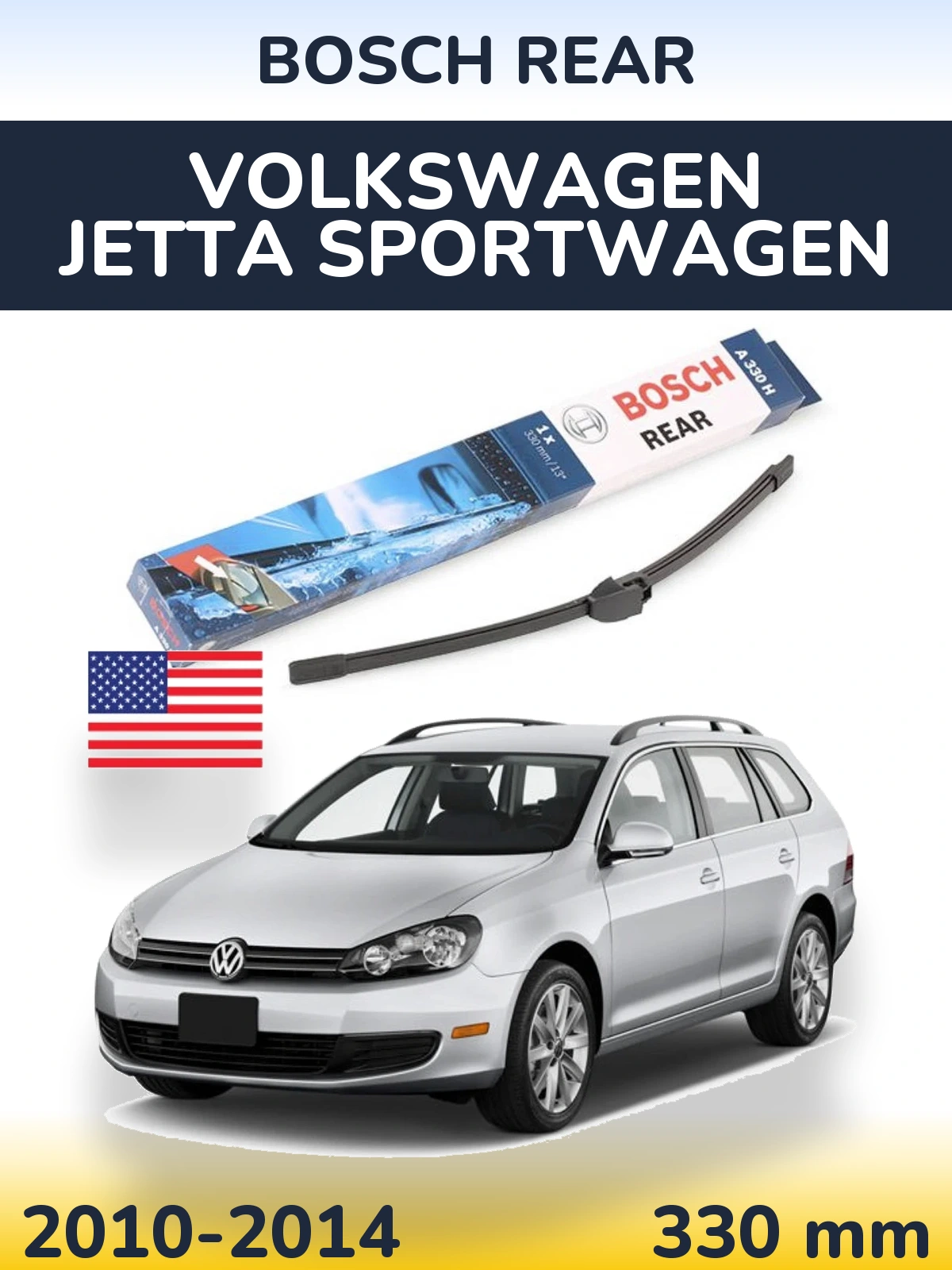 Tylna wycieraczka BOSCH Rear 330 mm do Volkswagen Jetta SportWagen 2010-2014