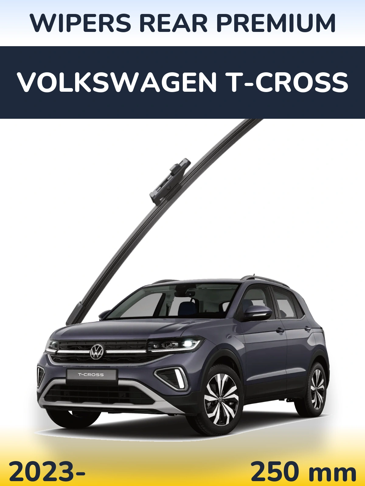 Задний дворник WIPERS REAR PREMIUM 250 мм для Volkswagen T-Cross 2023-2026