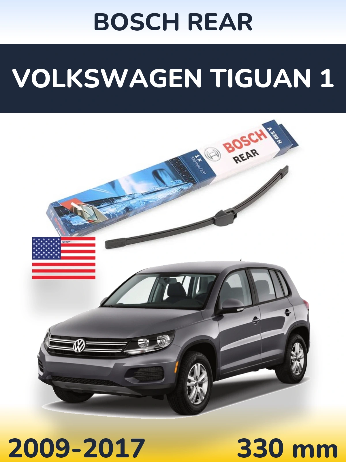 Tylna wycieraczka BOSCH Rear 330 mm do Volkswagen Tiguan 1 2009-2017