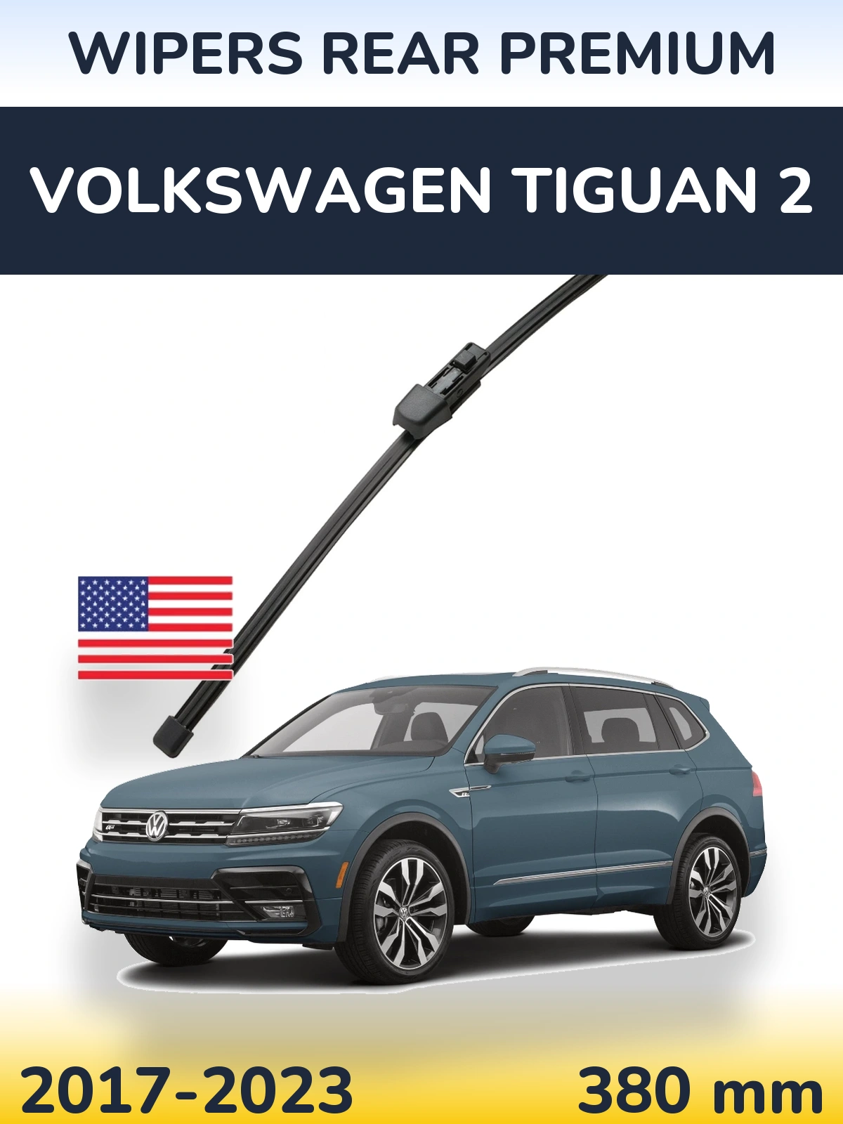 Задний дворник WIPERS REAR PREMIUM 380 мм для Volkswagen Tiguan 2 2017-2023