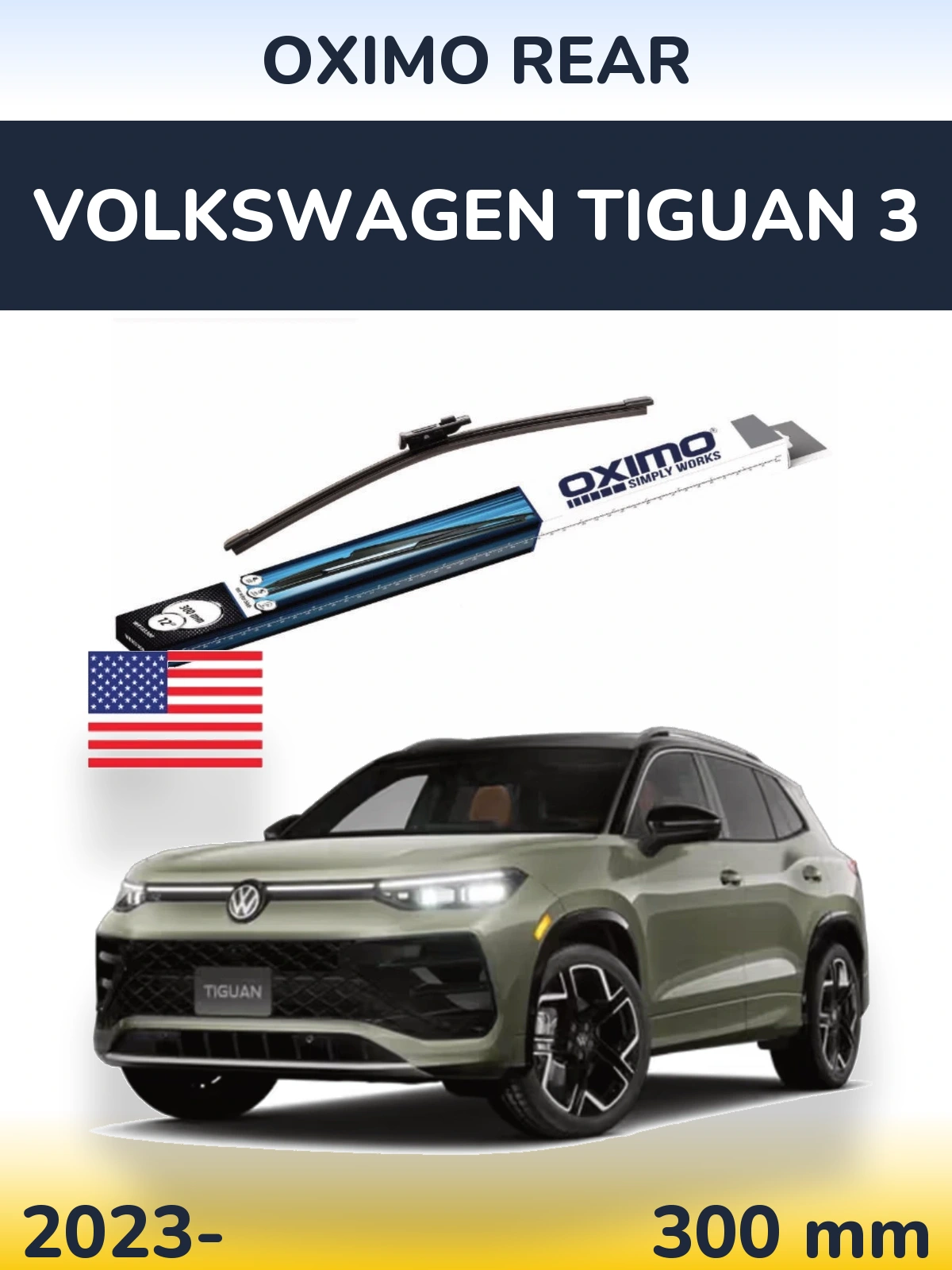 Задня щітка Oximo Rear 300 мм для Volkswagen Tiguan 3 2023-2026