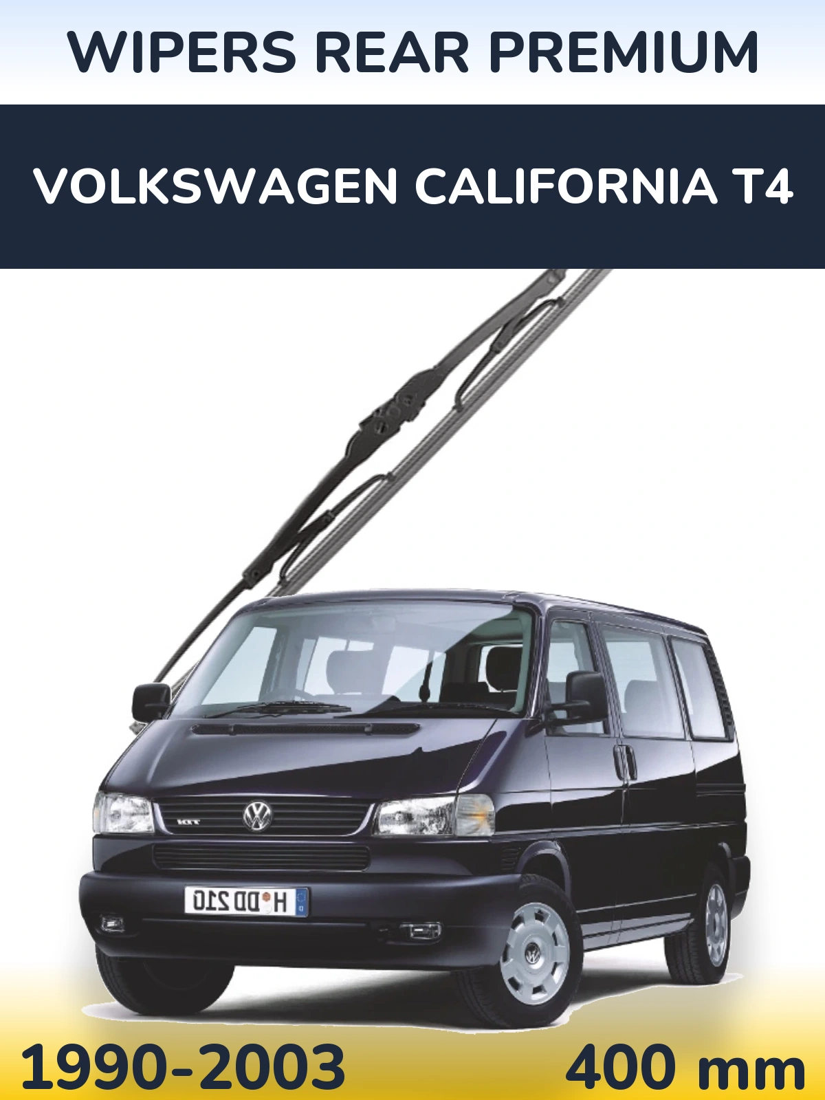 Rear wiper blade WIPERS REAR PREMIUM 400 mm for Volkswagen California T4 1990-2003