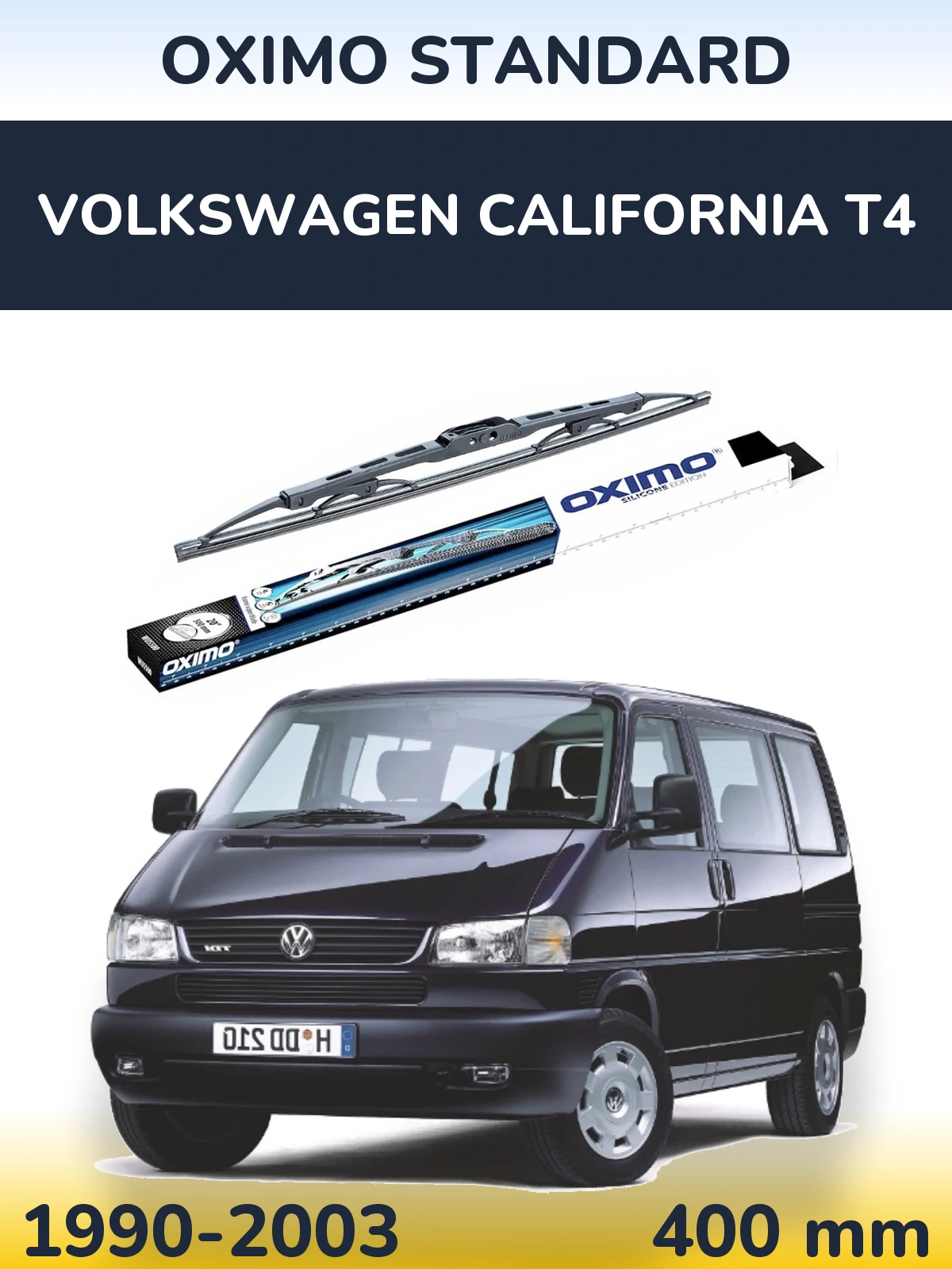 Rear wiper blade Oximo Standard 400 mm for Volkswagen California T4 1990-2003