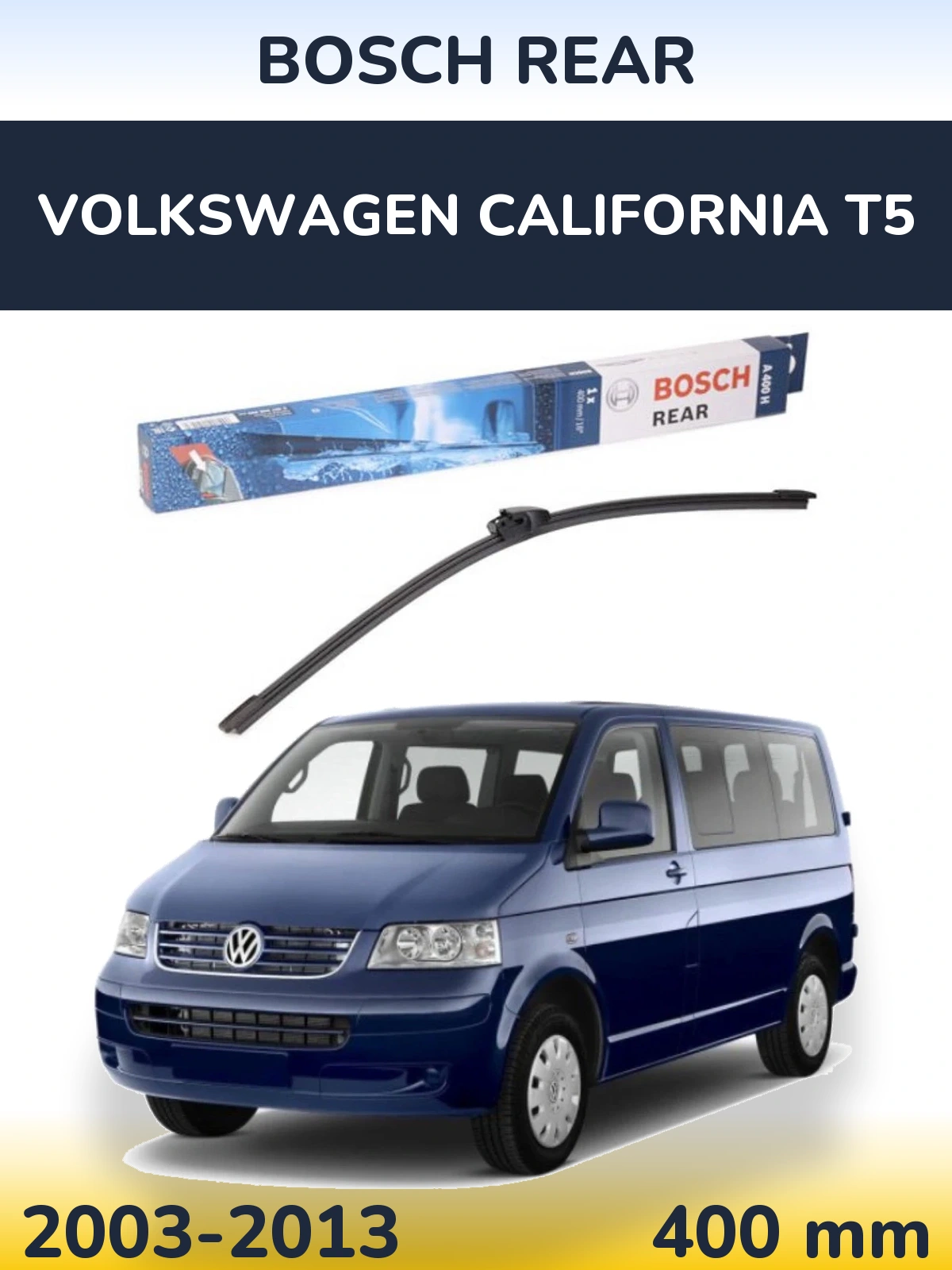 Задний дворник BOSCH Rear 400 мм для Volkswagen California T5 2003-2013