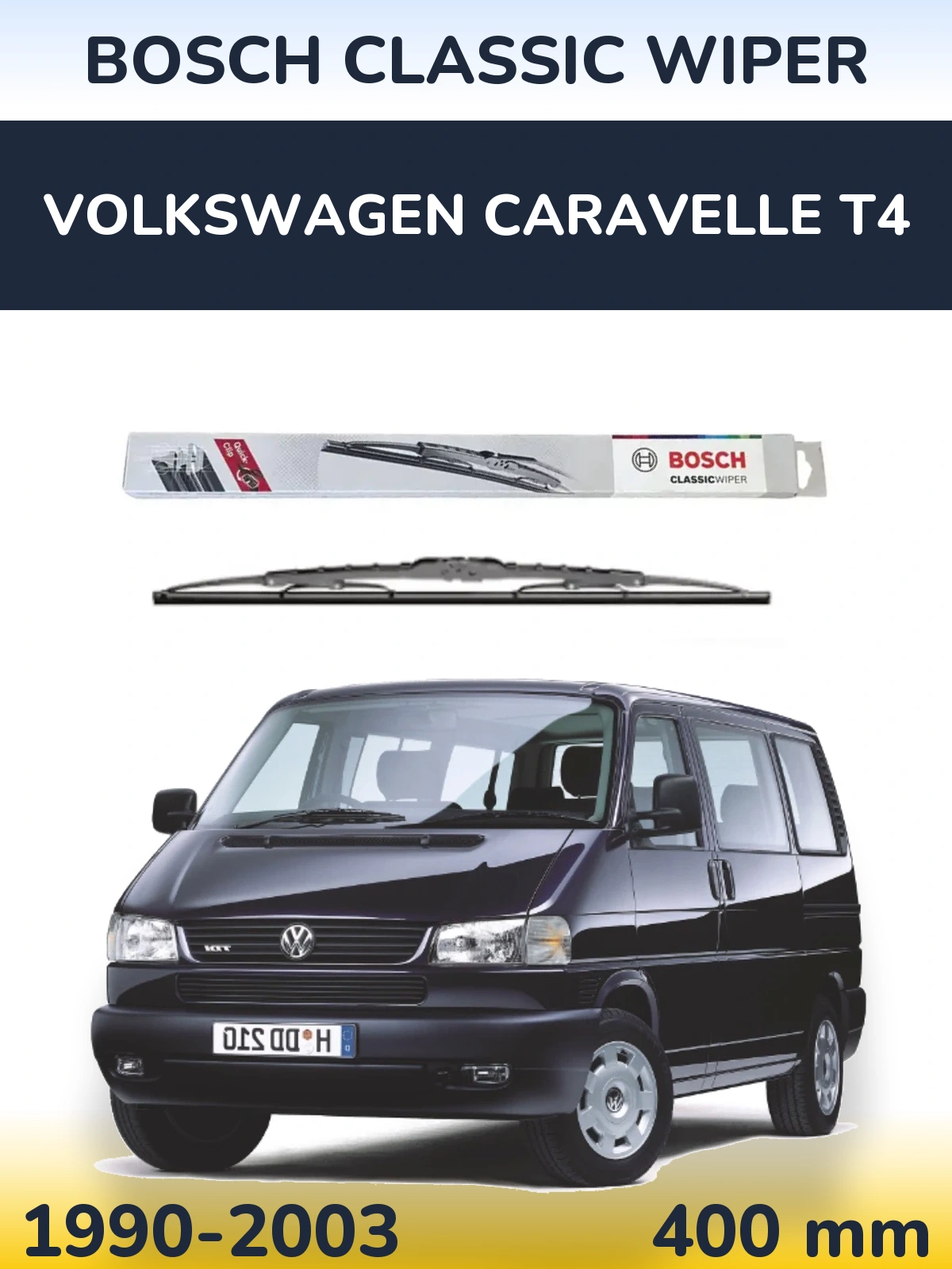 Tylna wycieraczka BOSCH Classic Wiper 400 mm do Volkswagen Caravelle T4 1990-2003