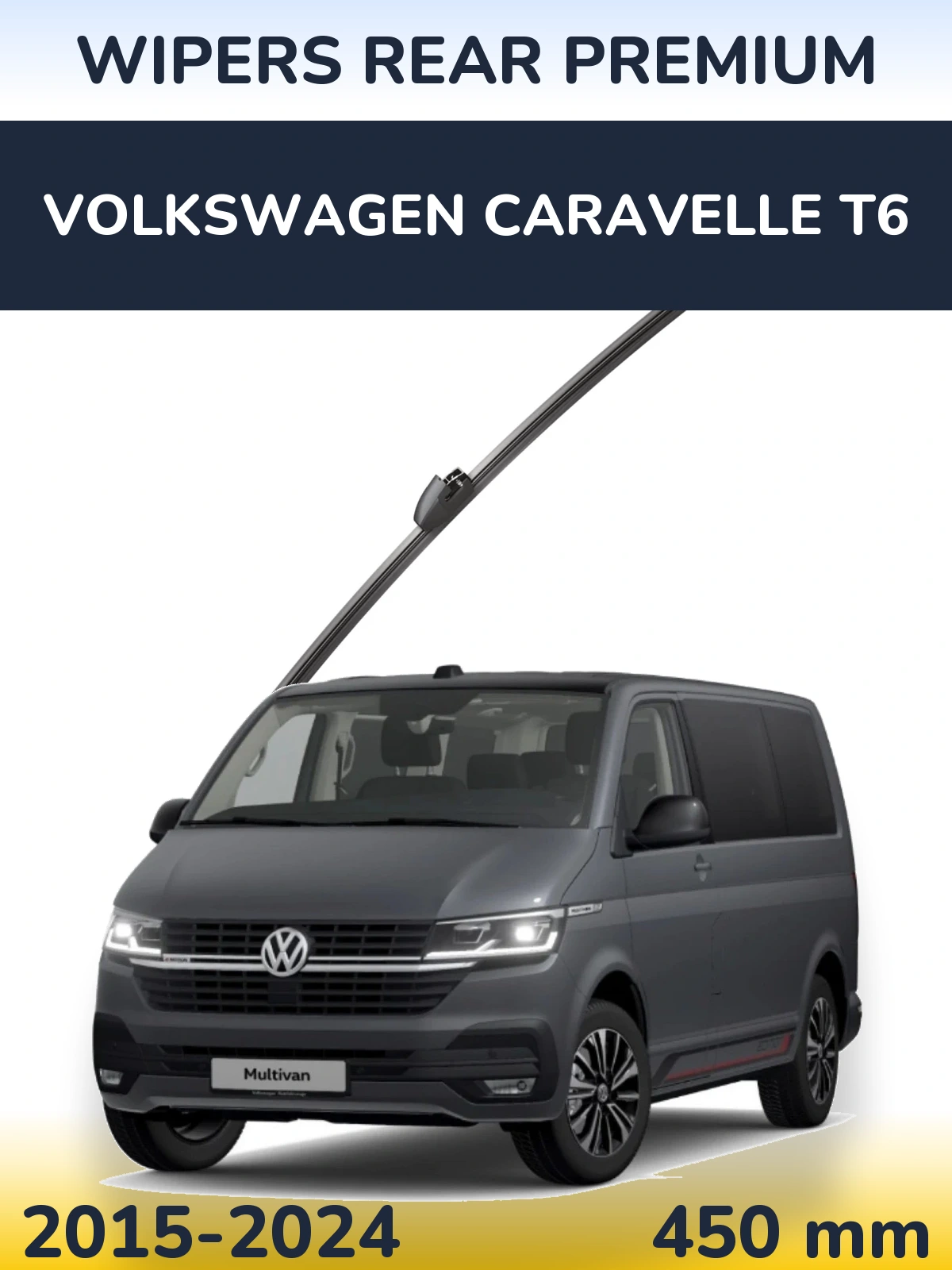 Rear wiper blade WIPERS REAR PREMIUM 450 mm for Volkswagen Caravelle T6 2015-2024