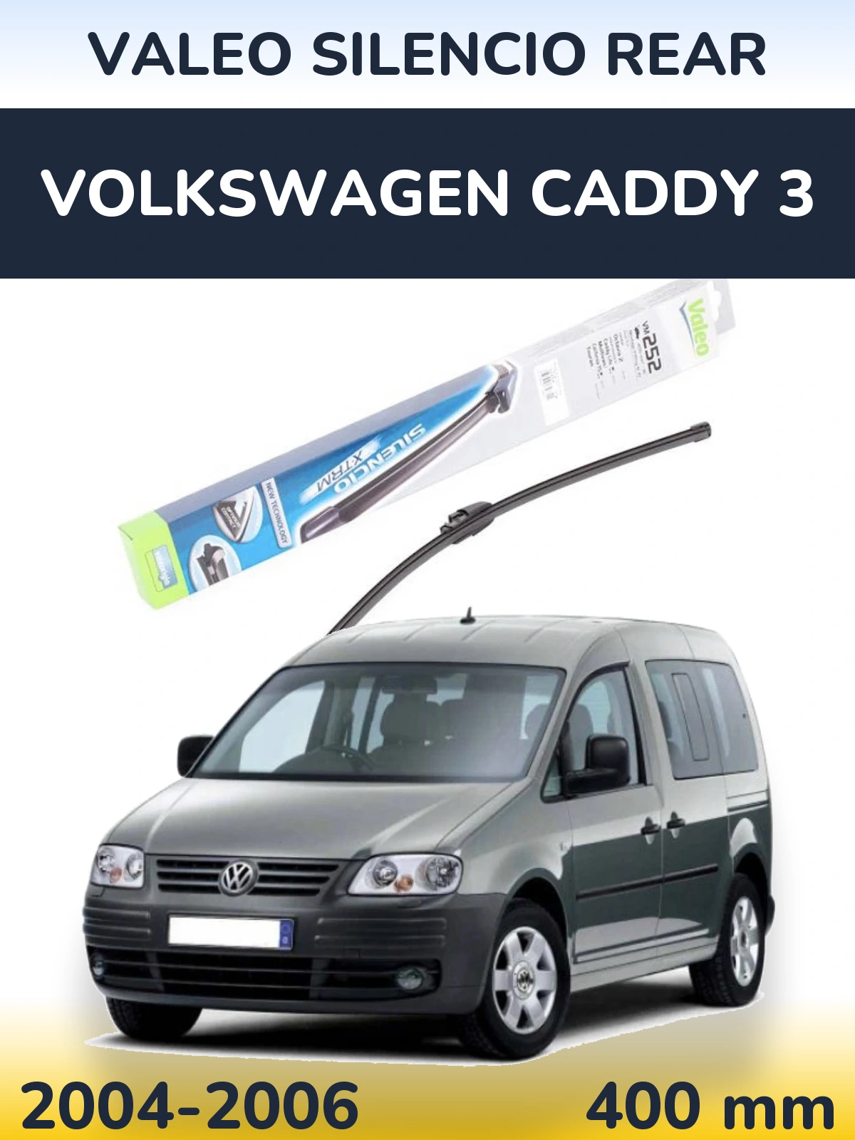 Tylna wycieraczka Valeo Silencio Rear 404 mm do Volkswagen Caddy 3 2004-2006