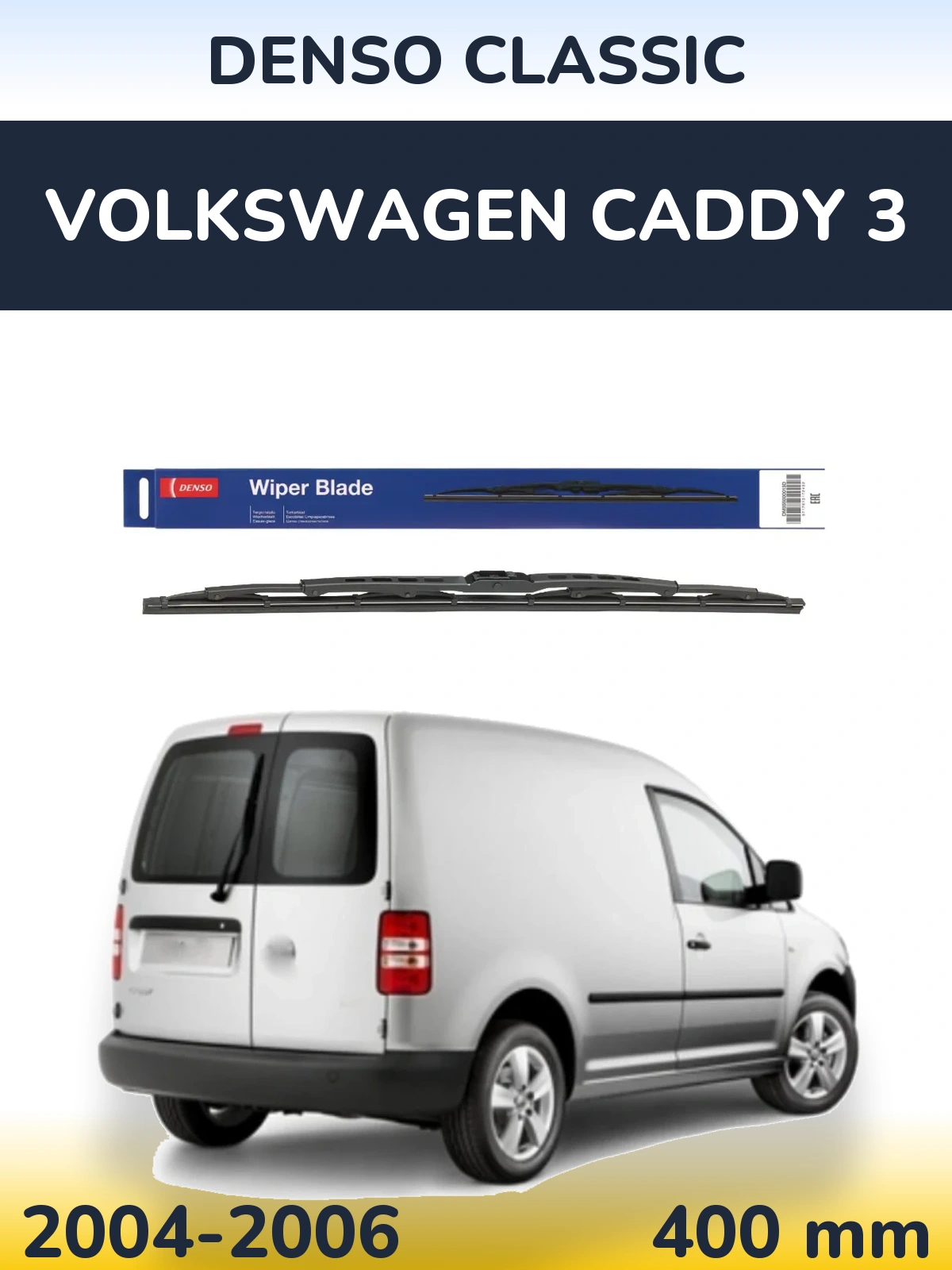 Tylna wycieraczka Denso Classic 400 mm do Volkswagen Caddy 3 2004-2006