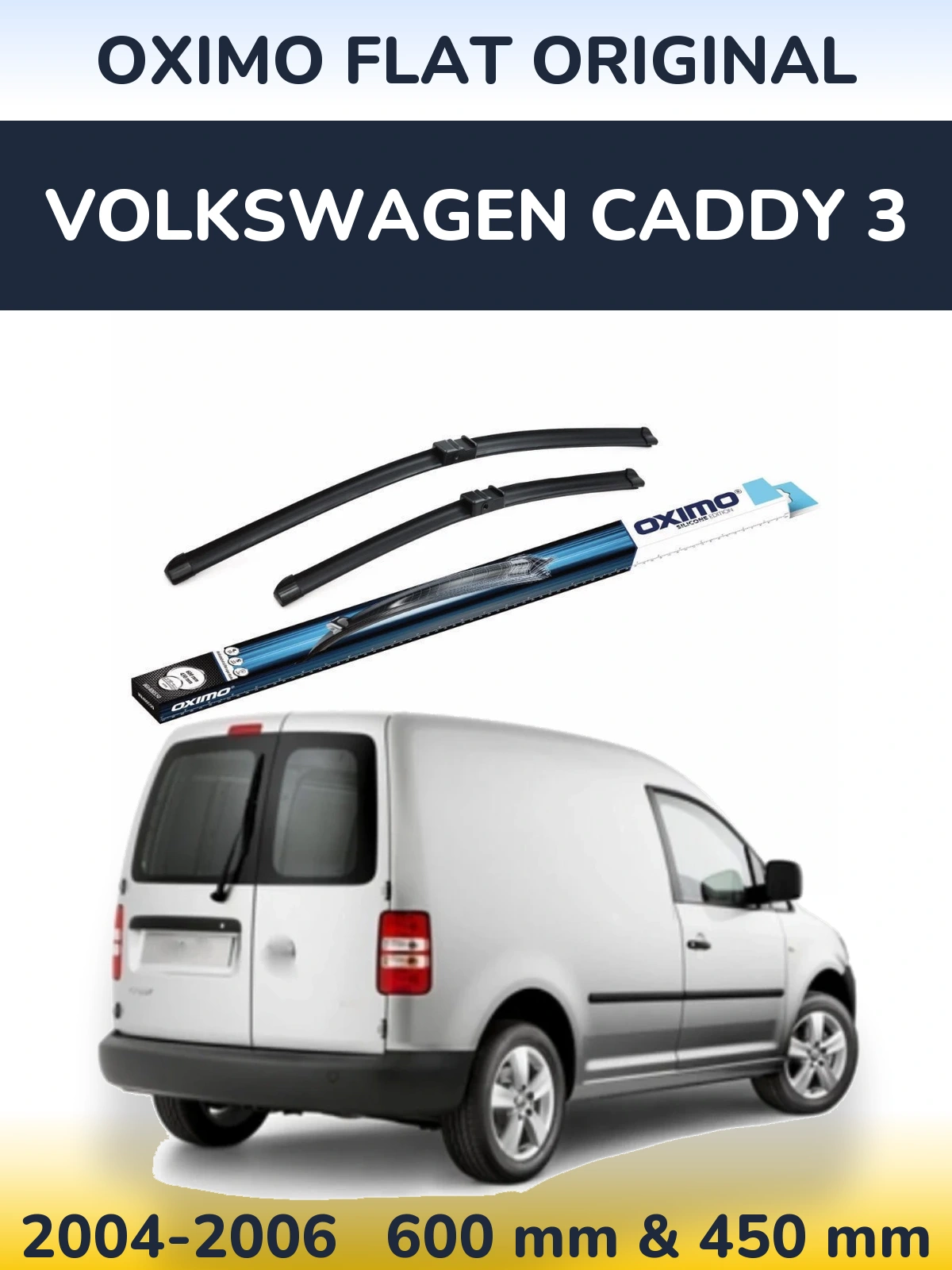Komplet przednich wycieraczek Oximo Flat Original 600 & 450 mm do Volkswagen Caddy 3 2004-2006