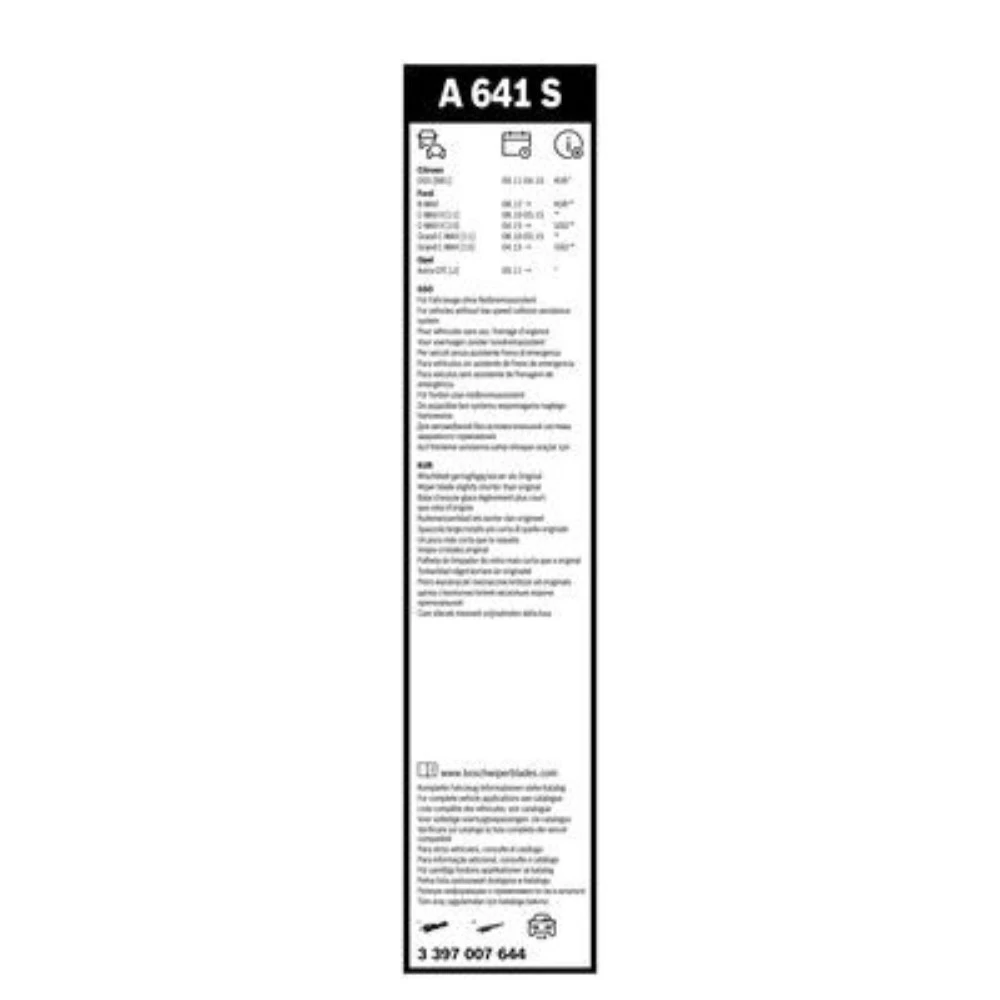 Komplet przednich wycieraczek BOSCH AeroTwin 725 & 625 mm do DS DS5 2011-2019