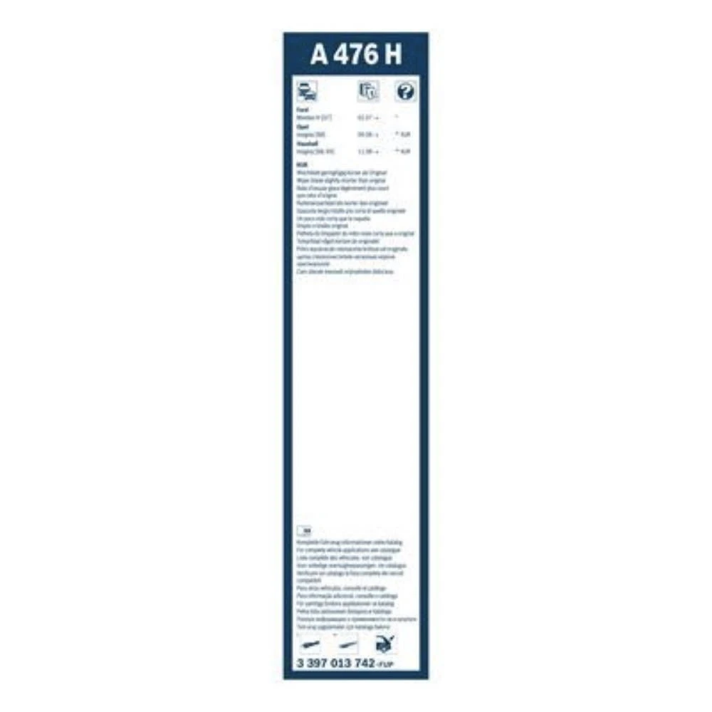 Rear wiper blade BOSCH Rear 475 mm for Ford Mondeo 4 2007-2014