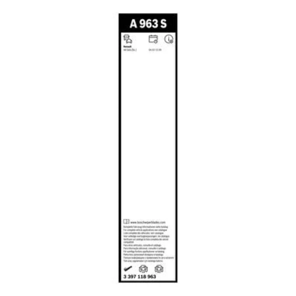 Front wiper blade set BOSCH AeroTwin 746 & 646 mm for Renault Vel Satis 2002-2009