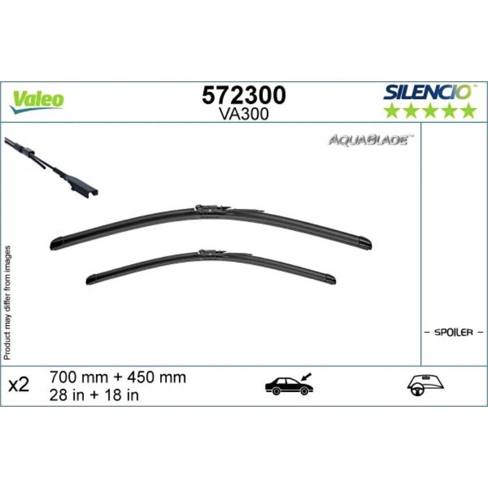 Wiper blades Valeo Aqua Blade for Tesla Model X
