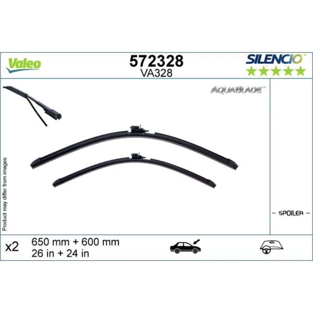Komplet przednich wycieraczek Valeo Aqua Blade 650 & 600 mm do Mercedes Sprinter 2018-2026