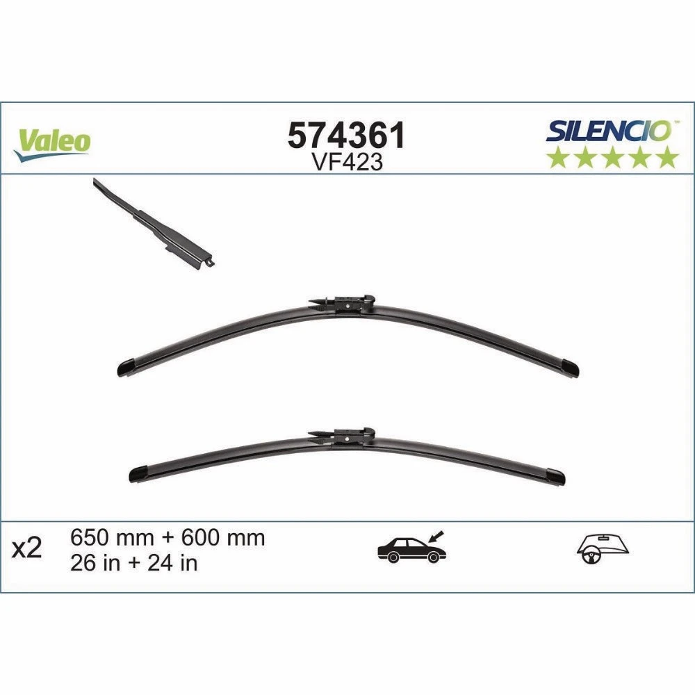 Wiper blades Valeo Silencio Flat for Mercedes Sprinter