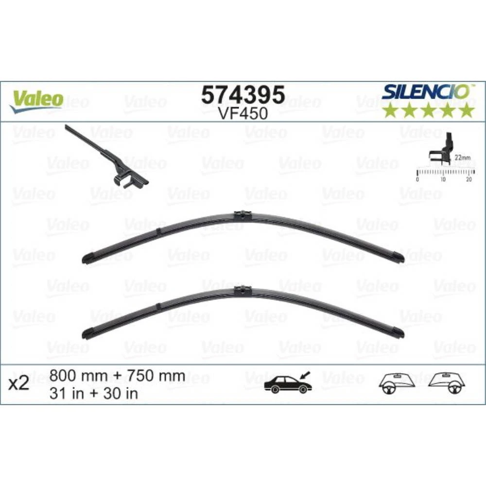Wycieraczki Valeo Silencio Flat do Citroen C4