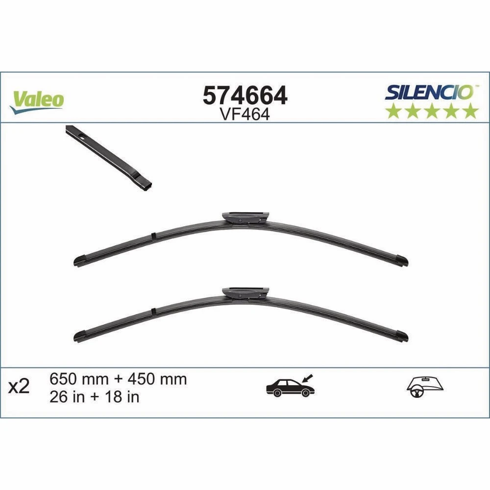 Wycieraczki Valeo Silencio Flat do Citroen Nemo