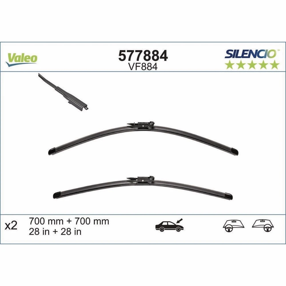 Wycieraczki Valeo Silencio Flat do Ford Focus