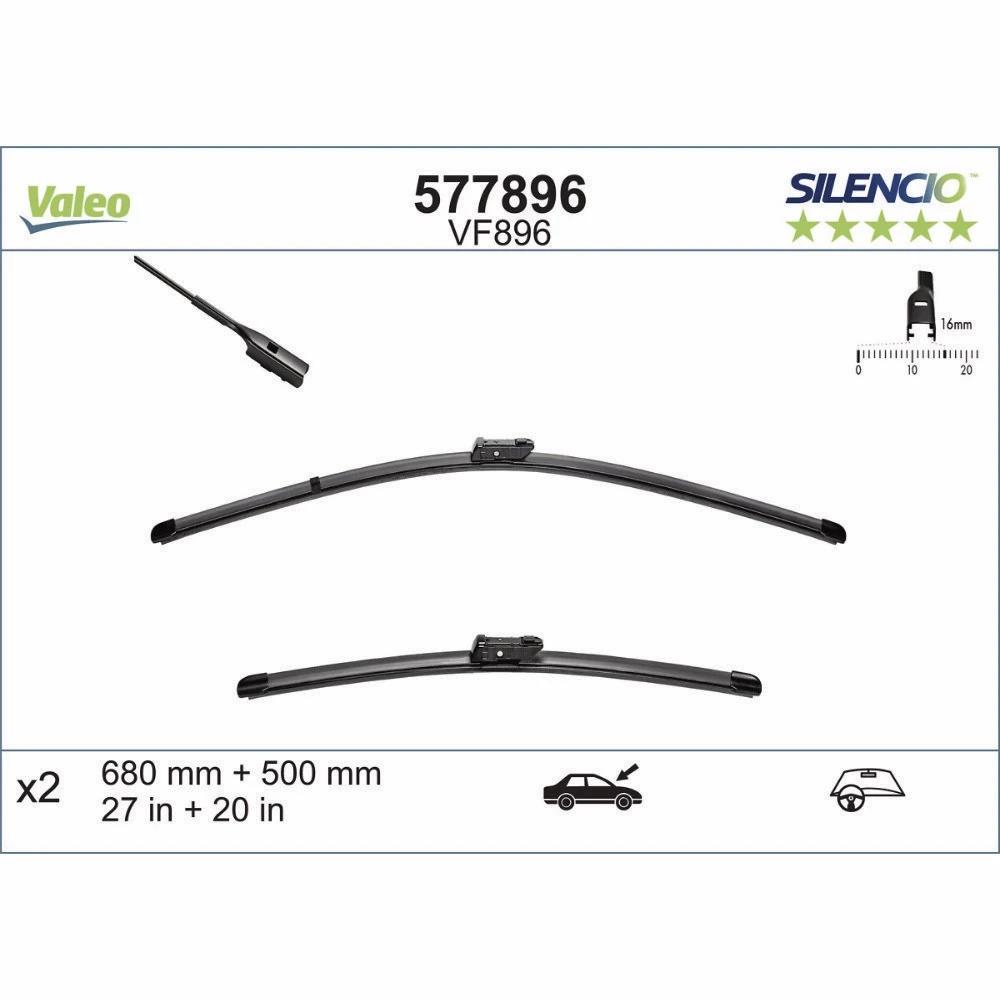 Wycieraczki Valeo Silencio Flat do Audi Q7
