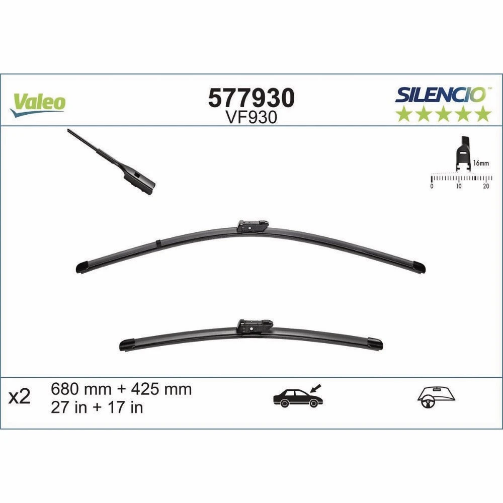 Wycieraczki Valeo Silencio Flat do DS DS7