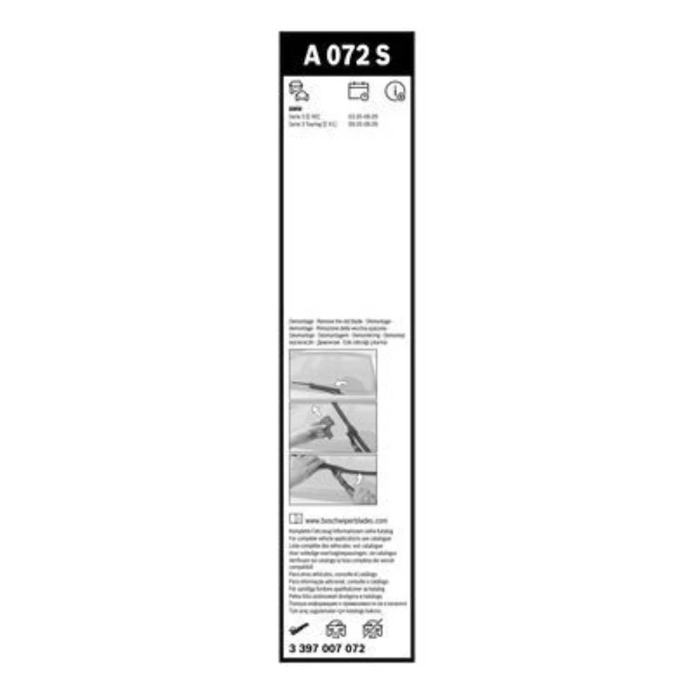 Front wiper blade set BOSCH AeroTwin 600 & 475 mm for BMW 3 Series Touring 2005-2009