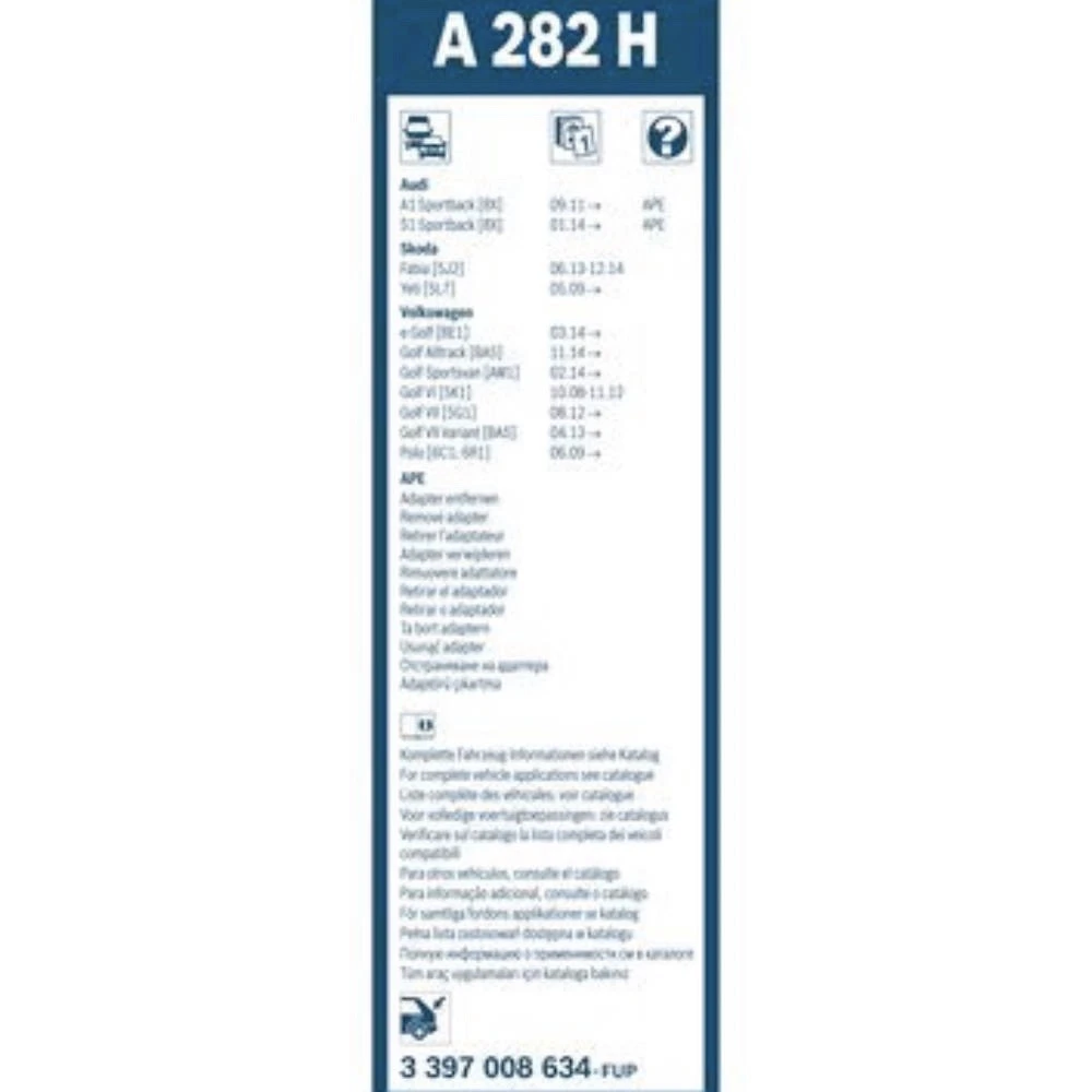 Tylna wycieraczka BOSCH Rear 280 mm do Volkswagen Golf 6 2008-2012