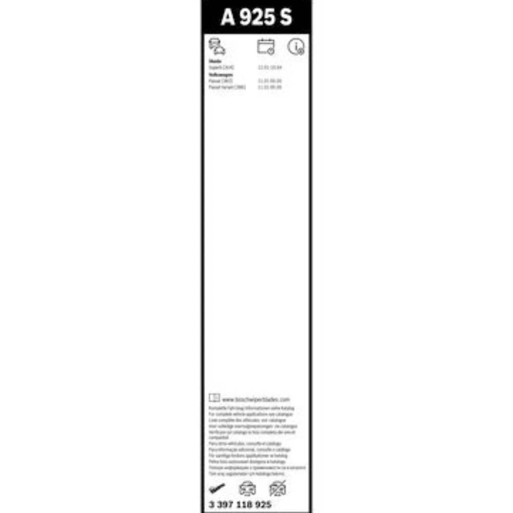Комплект передніх щіток BOSCH AeroTwin 530 & 530 мм для Volkswagen Passat B5 Variant 2001-2005