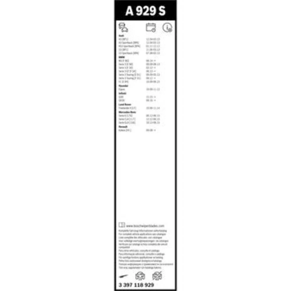 Komplet przednich wycieraczek BOSCH AeroTwin 600 & 475 mm do BMW Seria 3 2009-2012