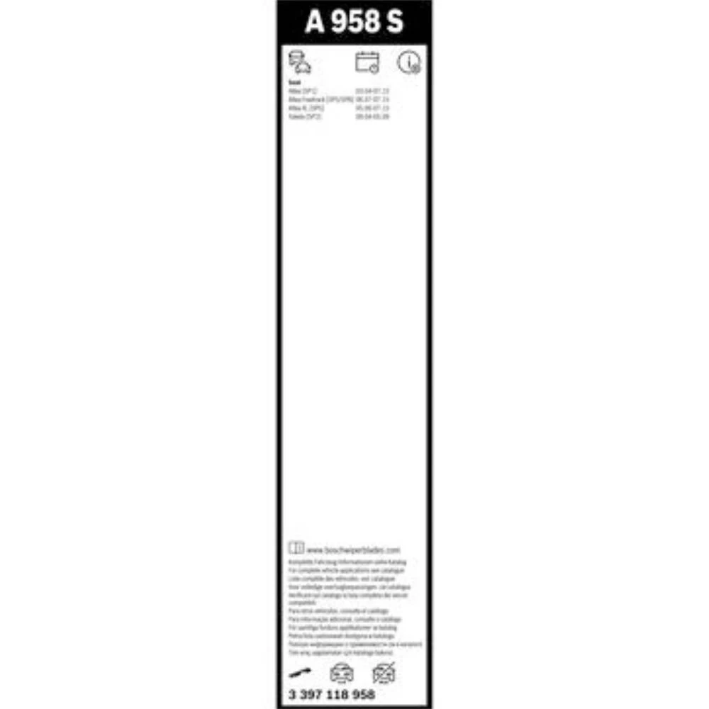 Front wiper blade set BOSCH AeroTwin 650 & 650 mm for SEAT Altea 2009-2015