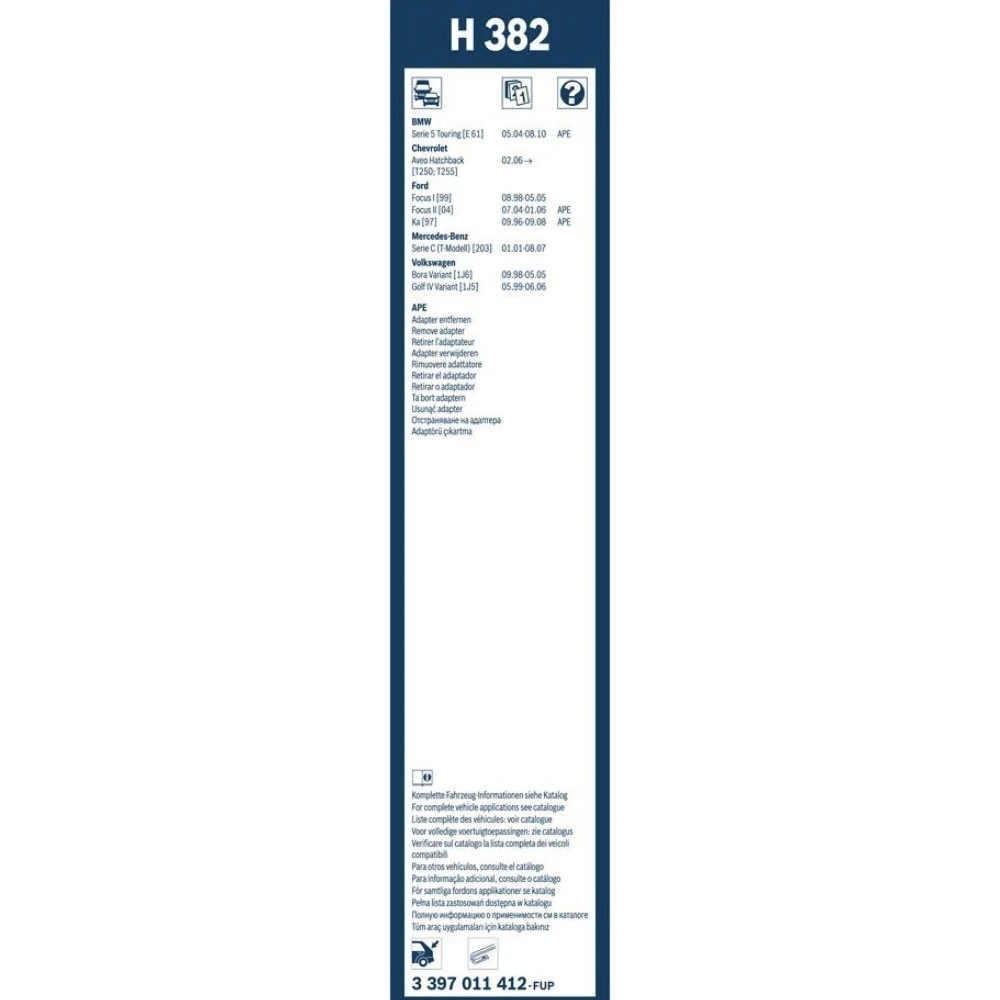 Tylna wycieraczka BOSCH Rear 380 mm do Ford Focus 2 2004-2006