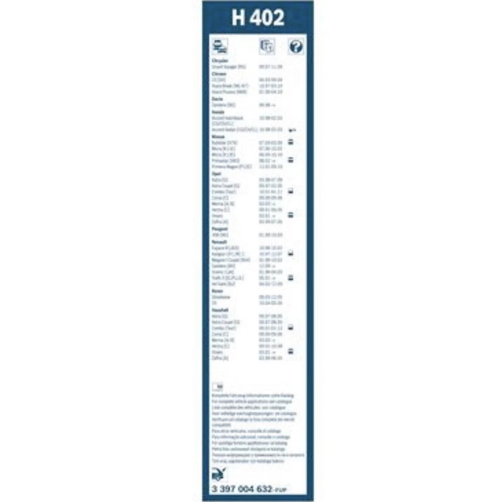 Tylna wycieraczka BOSCH Rear 400 mm do Renault Kangoo 1 1997-2009