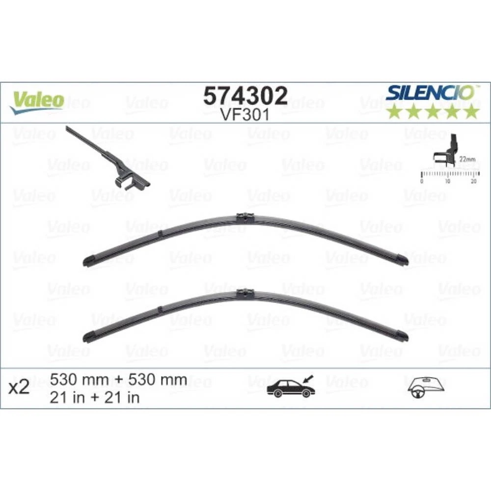 Wycieraczki Valeo Silencio Flat do Volkswagen Passat
