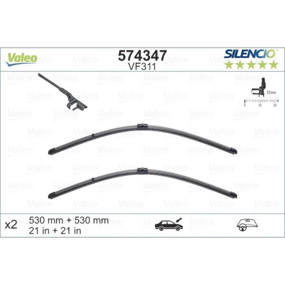Дворники Valeo Silencio Flat для Audi TT