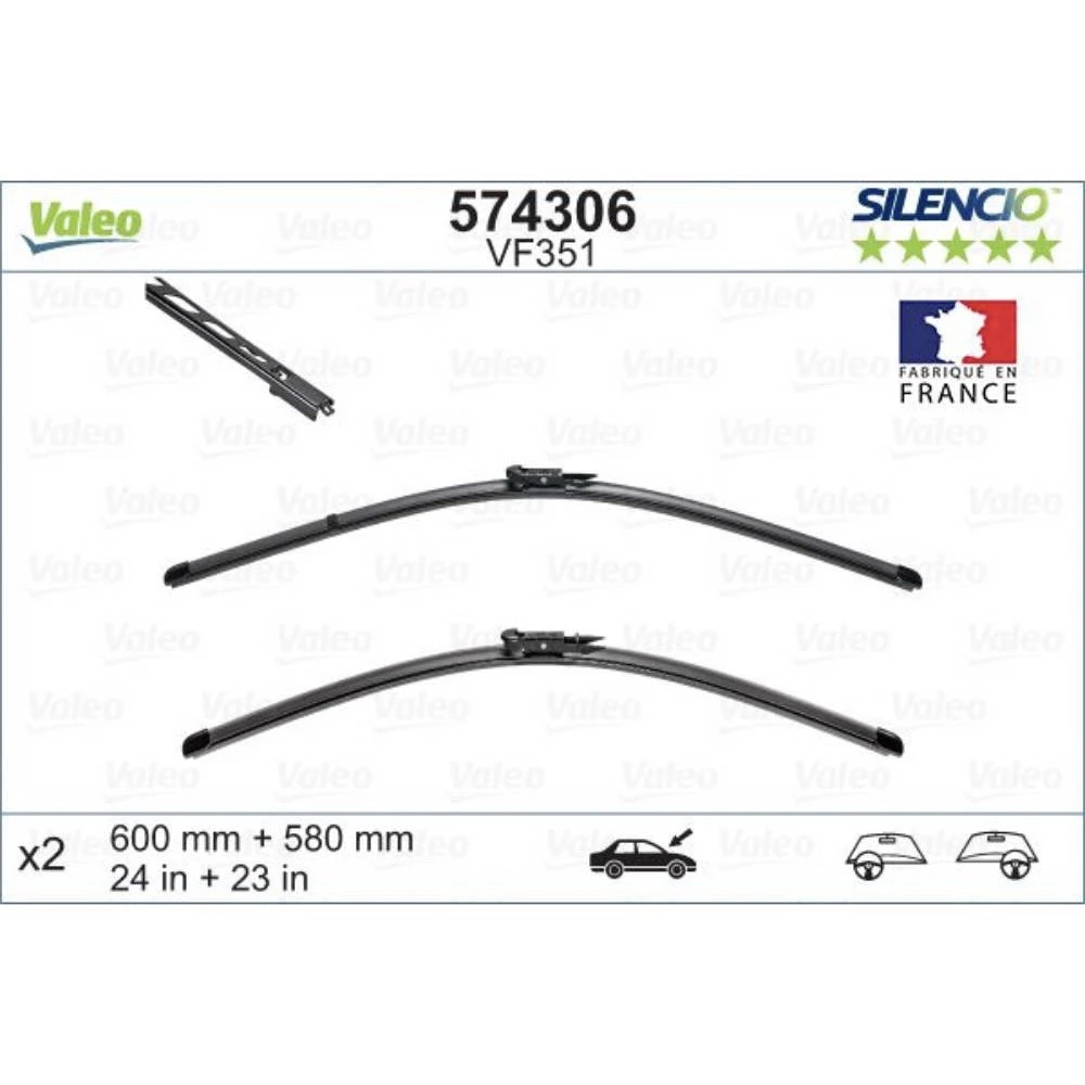 Wycieraczki Valeo Silencio Flat do Alpina B5 | D5