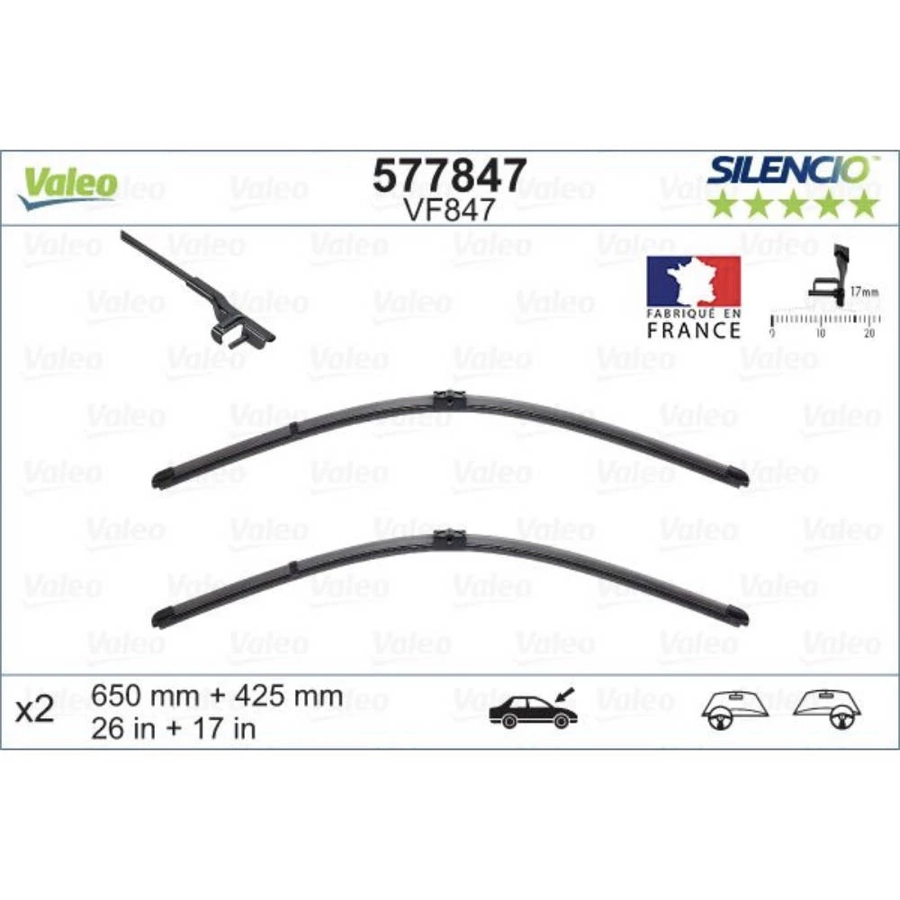 Wycieraczki Valeo Silencio Flat do Rolls-Royce Ghost