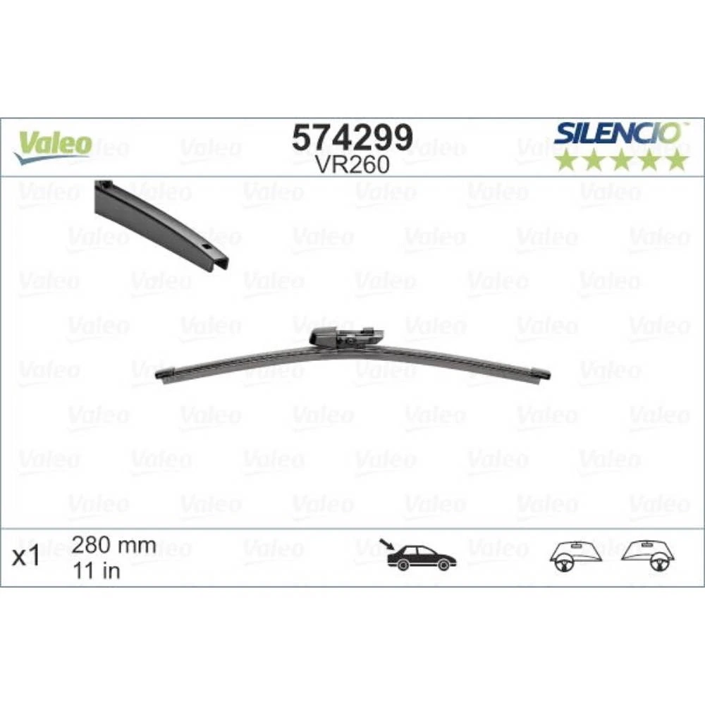 Tylna wycieraczka Valeo Silencio Rear 280 mm do Volkswagen Golf 7 2012-2019