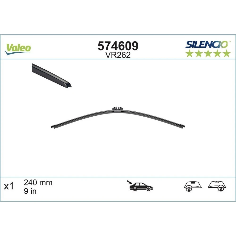 Tylna wycieraczka Valeo Silencio Rear 240 mm do Land Rover Range Rover Evoque 2 2018-2026