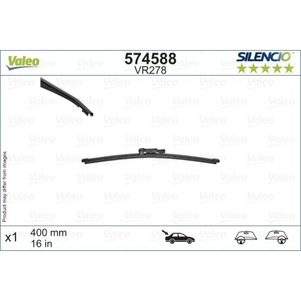 Tylna wycieraczka Valeo Silencio Rear 400 mm do Nissan Primastar 2 2021-2026