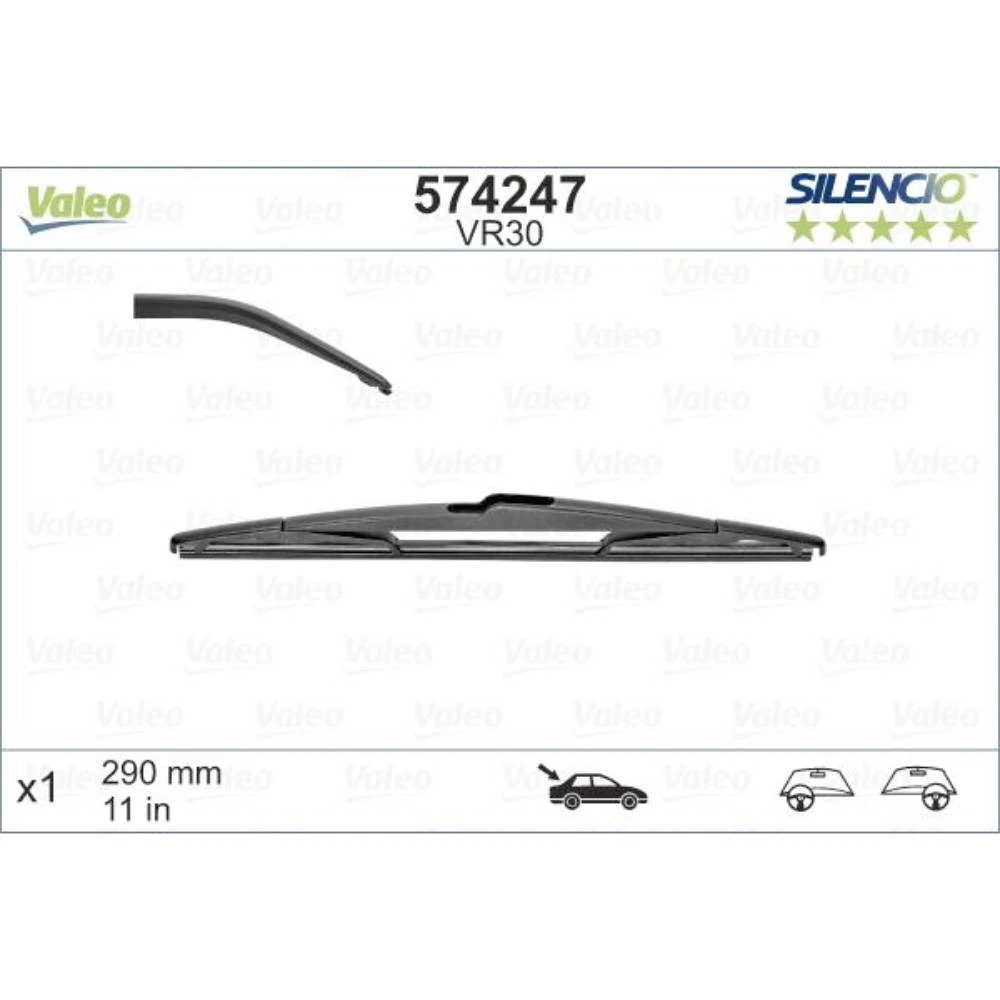Tylna wycieraczka Valeo Silencio Rear 290 mm do Dodge Nitro 2007-2012