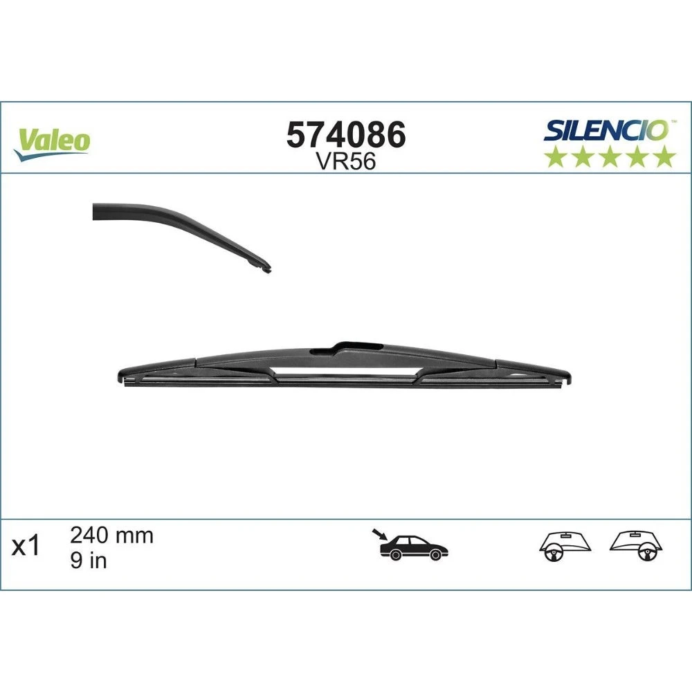 Tylna wycieraczka Valeo Silencio Rear 240 mm do BYD Seal 2022-2026